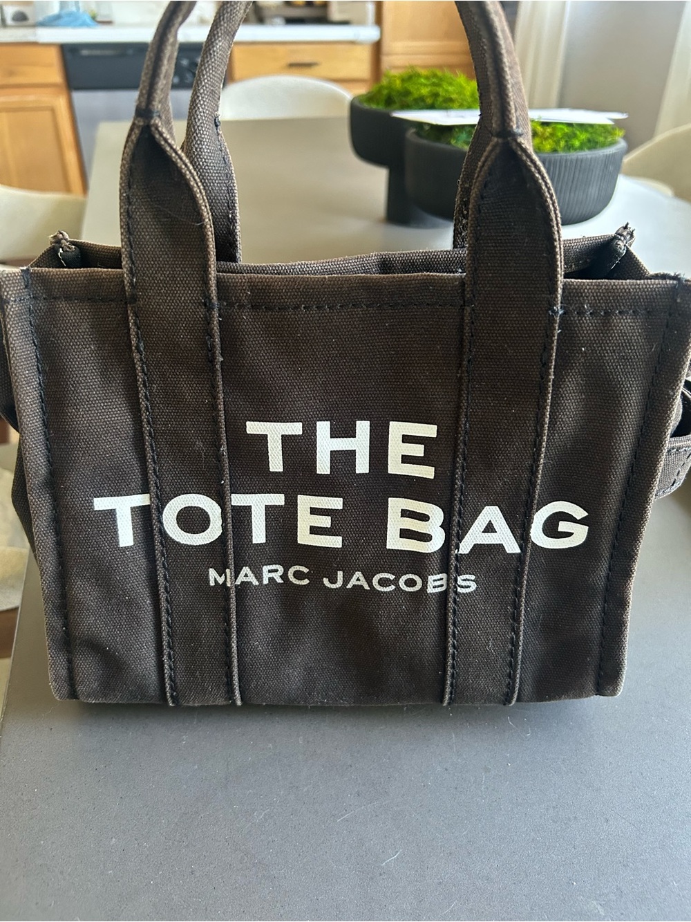Marc Jacobs Black Canvas 'The Tote Bag' Mini Tote